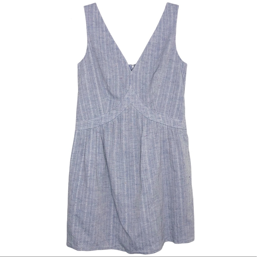 Color Block Blue Stripe Sleeveless V-Neck Mini Dress Women’s Size Small NWT
